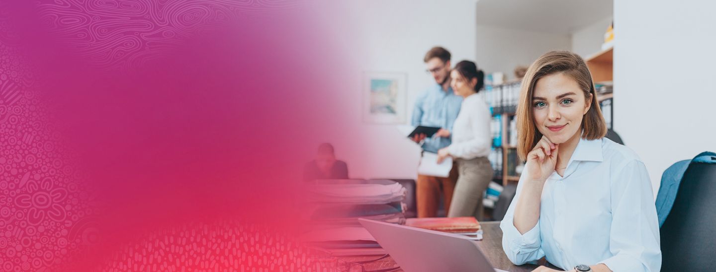 Female student studying in the library