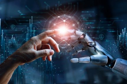 Artificial intelligence robot meets human