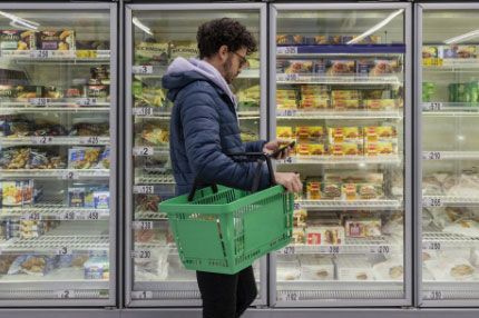 Student shops for groceries
