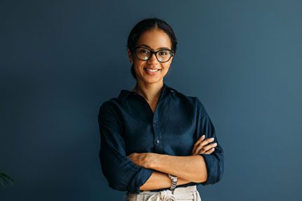Woman in office working
