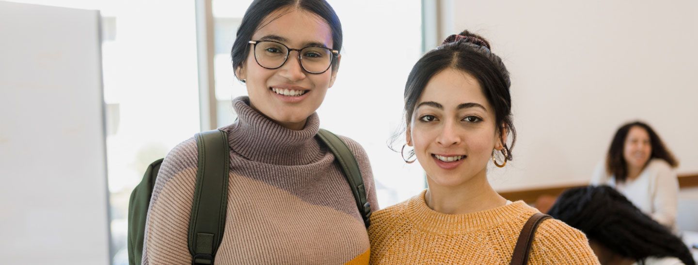 Women students friends